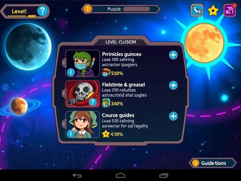 Cosmic Conundrum gameplay screenshot showing puzzle interface