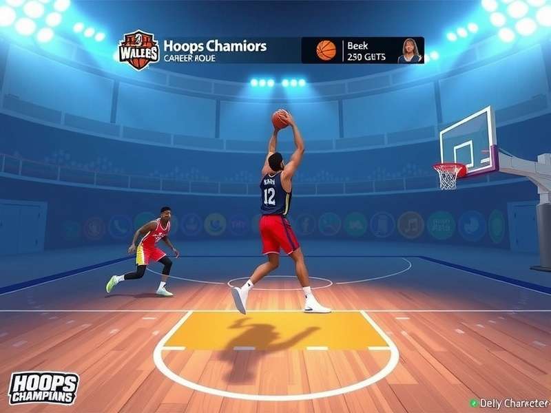 Hoops Champions career mode progression screen