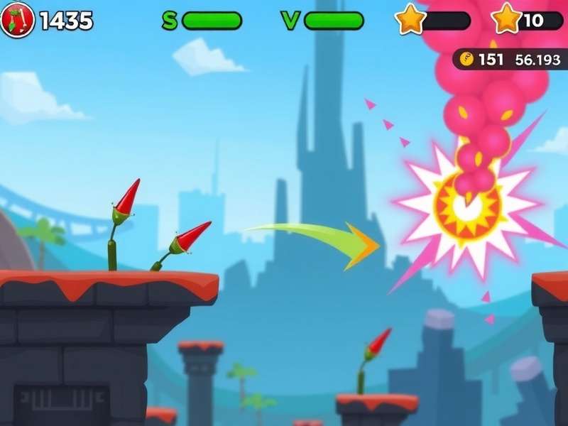 Chili Blast Master gameplay screenshot showing vibrant colors and action