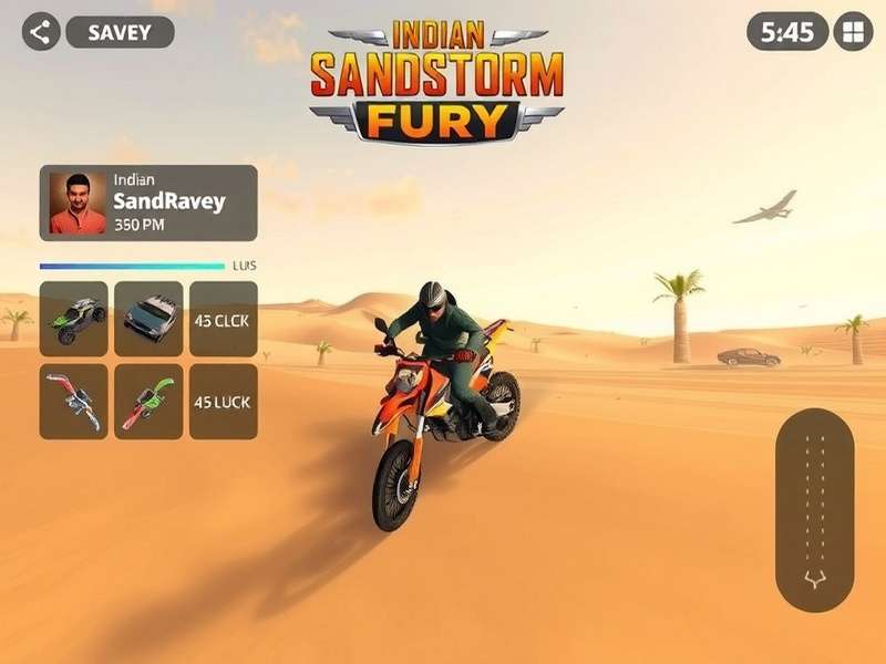 Indian Sandstorm Fury vehicle customization interface