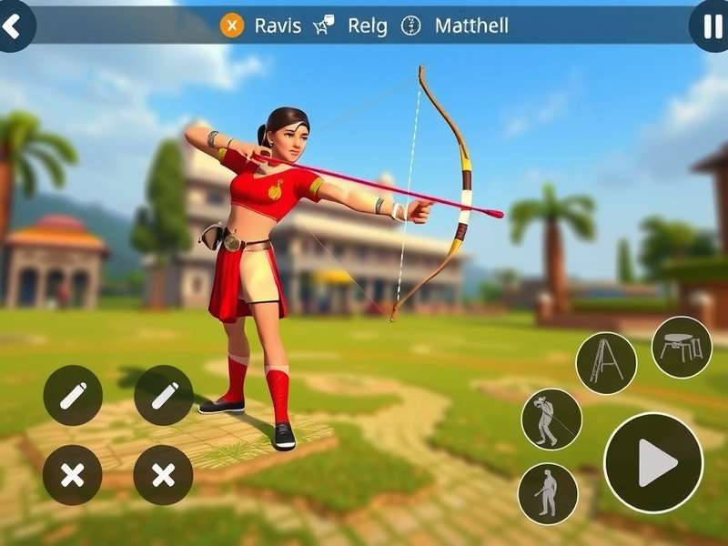 Archery Legends India gameplay screenshot showing archery competition
