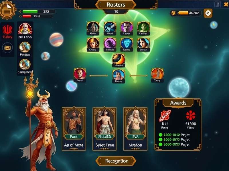 Character roster from Universe Rulers Indic showing mythological figures