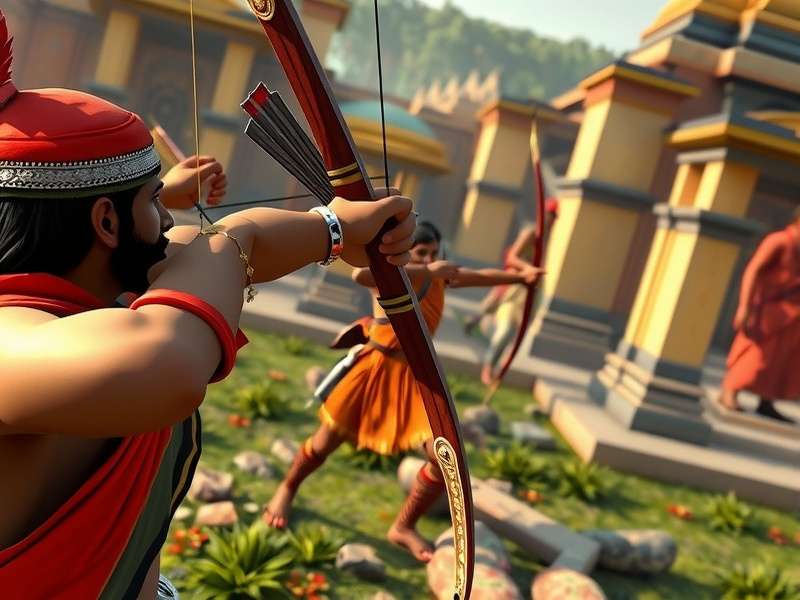 Indian Bow Conqueror gameplay screenshot showing archery combat