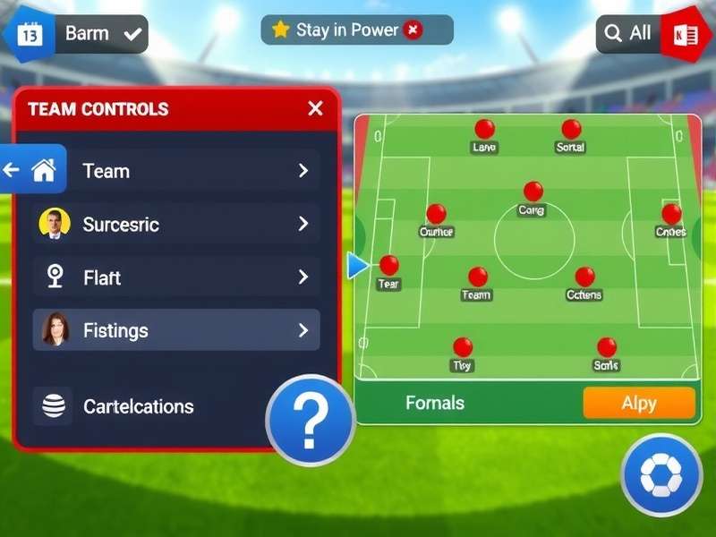 Football Power Play gameplay screenshot showing controls and interface