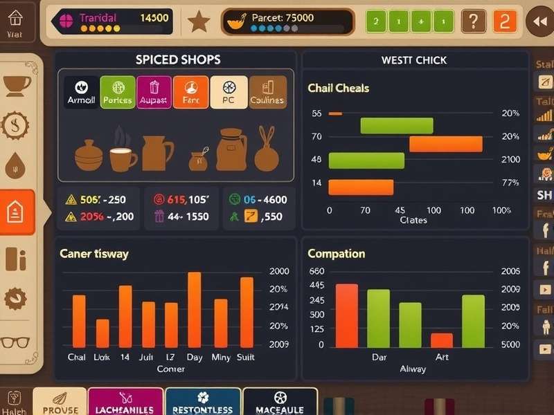 Spiced Chai Mogul Pro gameplay screenshot showing chai shop management