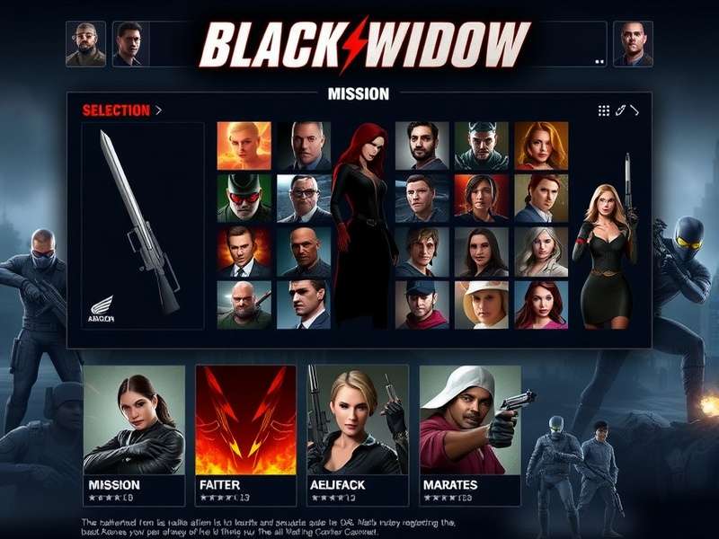 Black Widow gameplay screenshot showing combat and strategy elements