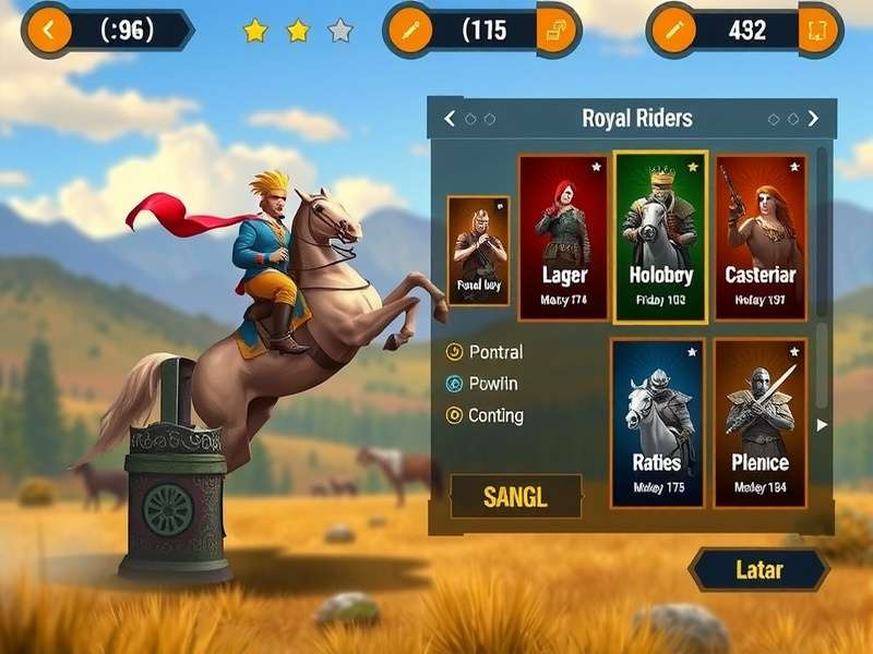 Range Royalty Rider gameplay screenshot showing royal rider in action