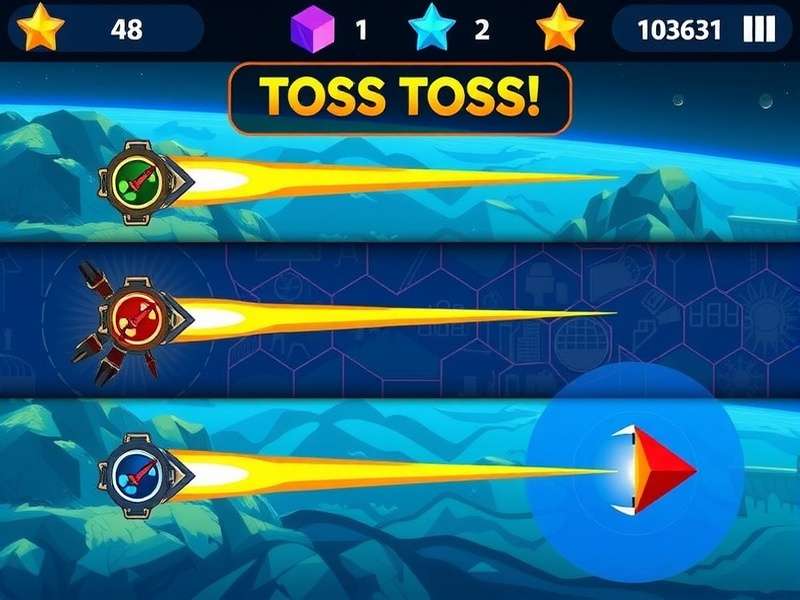 Turbo Toss Champs level progression showing different environments