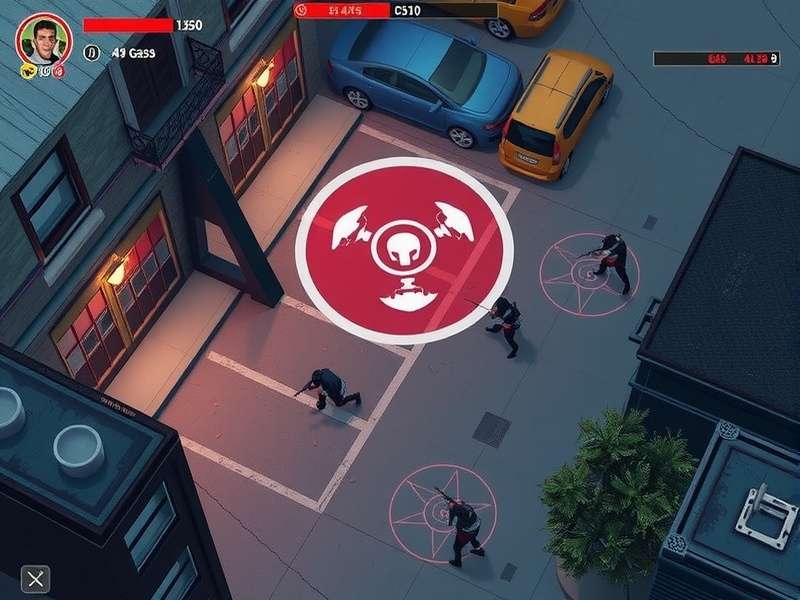 Concrete Carnage Crew gameplay screenshot showing urban combat