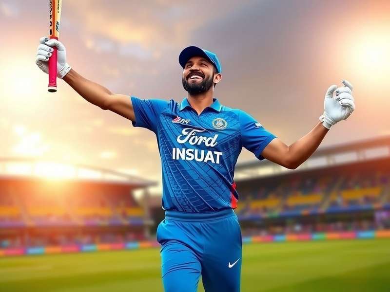 Celebrating fantasy cricket victory