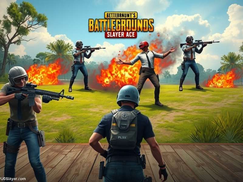 Strategic positioning in PUBG Slayer Ace showing zone management