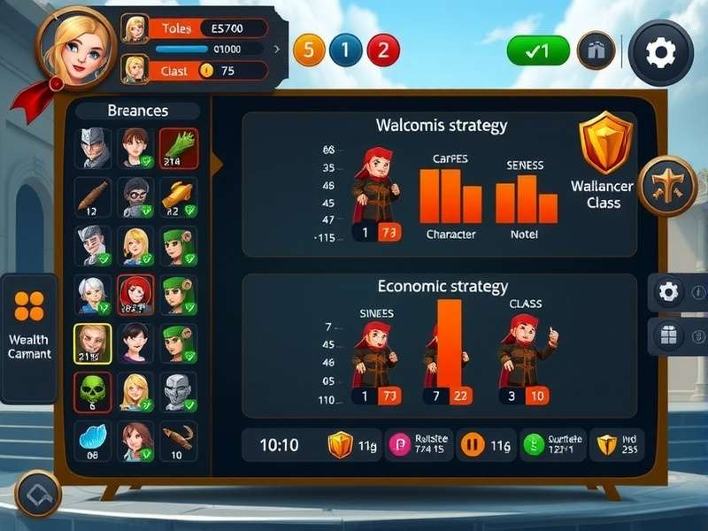 Character class selection screen in Wealth Warrior Champion