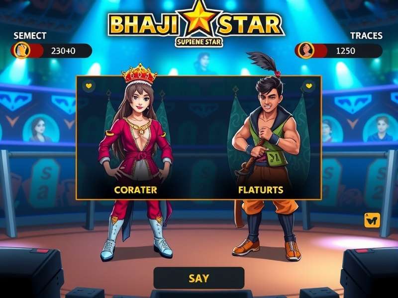 Bhaji Supreme Star gameplay screenshot showing character selection
