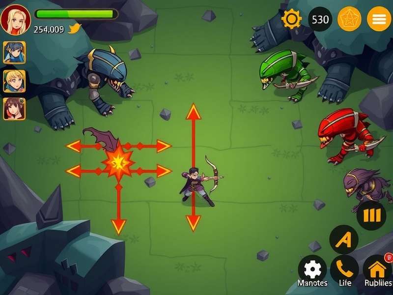 Archero Heroic Saga gameplay screenshot showing hero battling monsters
