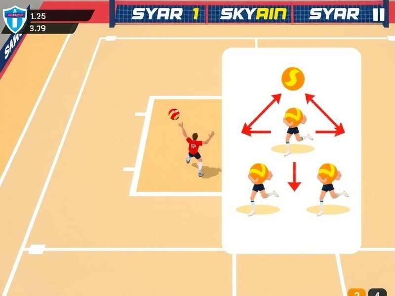 Volley Sprint Masters character performing a turbo spike move