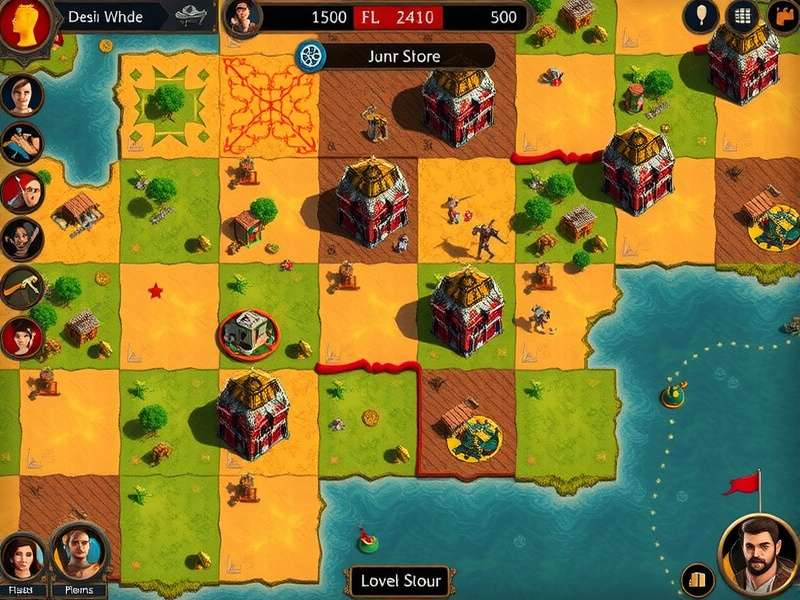 Crusade Warlord Indian Epic strategic map view with Indian kingdoms