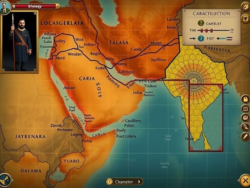 Indian Independence Warrior gameplay screenshot showing strategic map