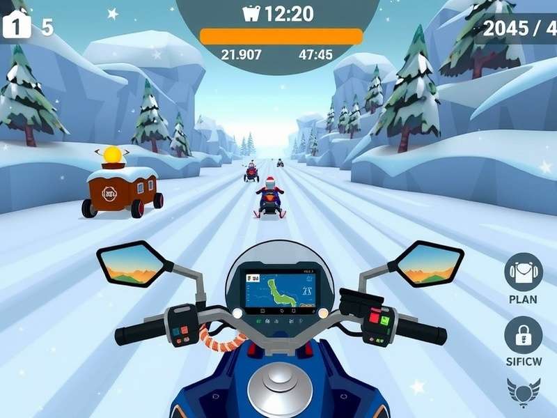 Scooty Snowy Ride multiplayer race scene