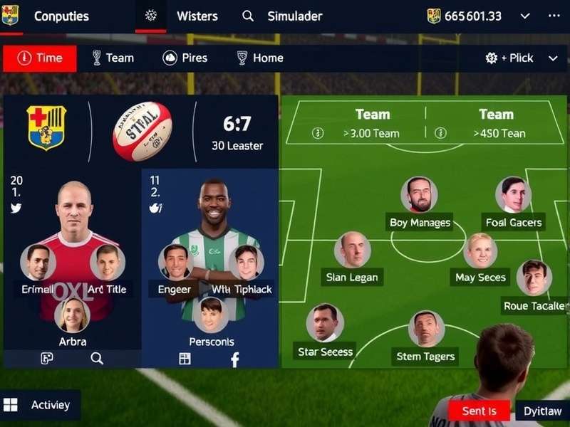 Footy Tiger Elite match simulation interface