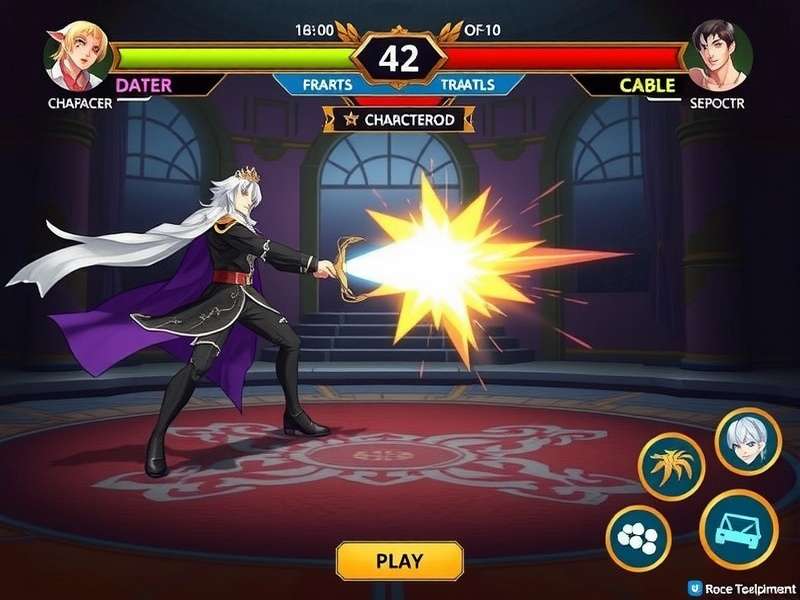 Royal Magnificence Combat gameplay screenshot showing character battle