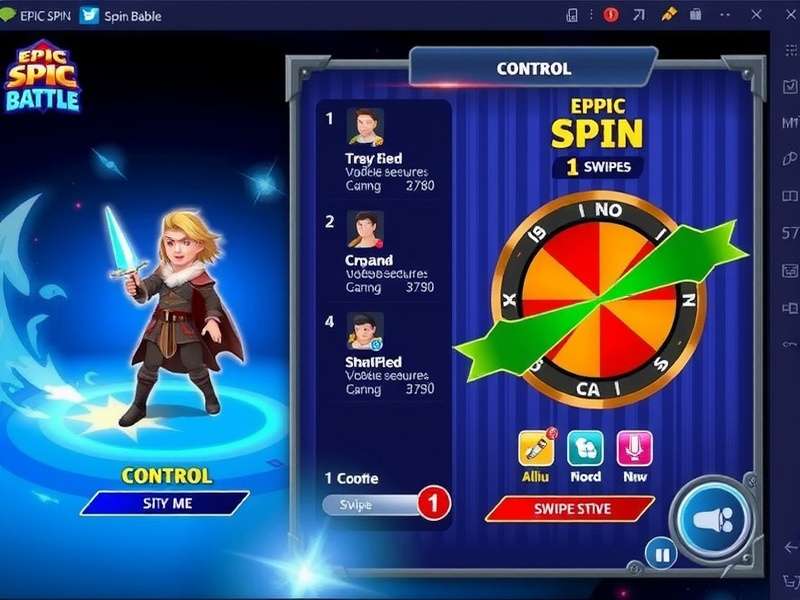 Epic Spin Battle character customization screen