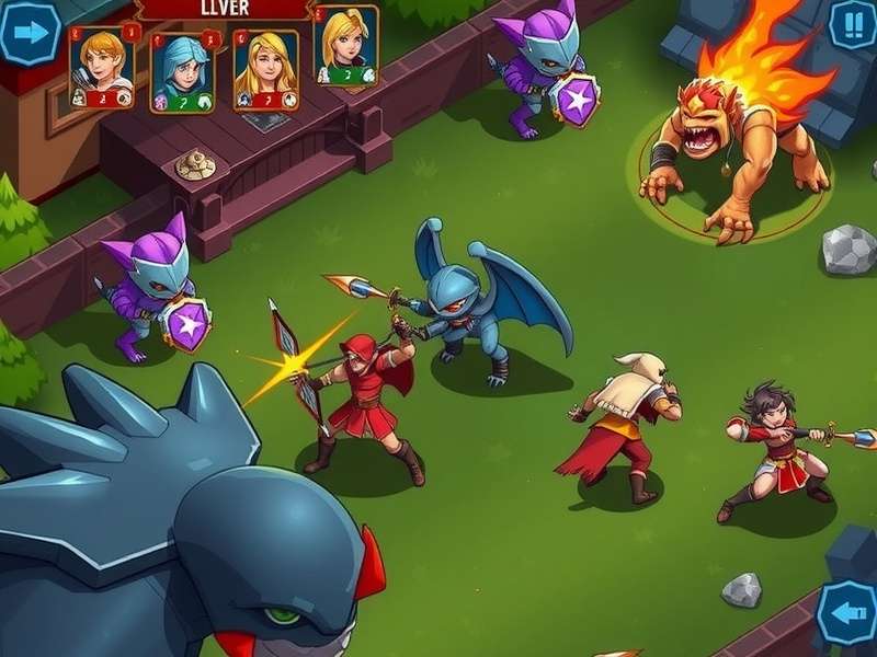 Archero Heroic Saga character selection screen showing various heroes