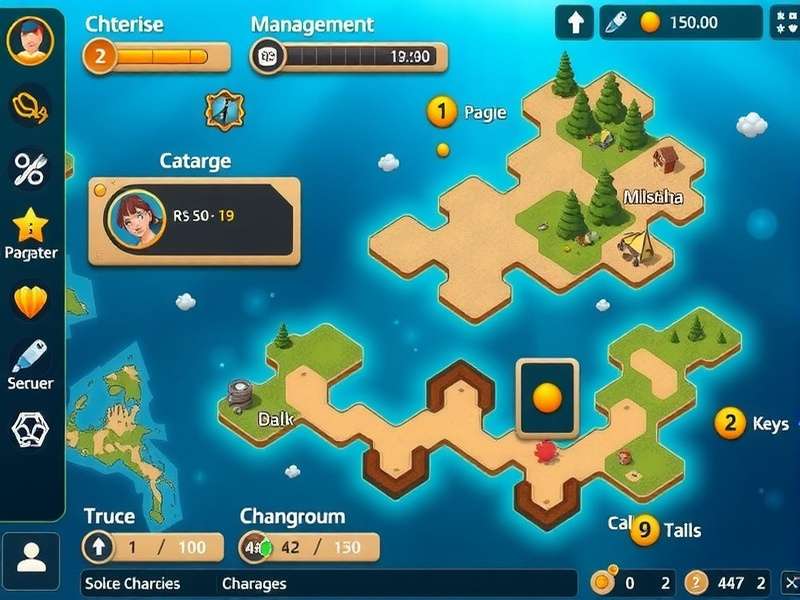 Aqua Voyage Master gameplay screenshot showing character navigation