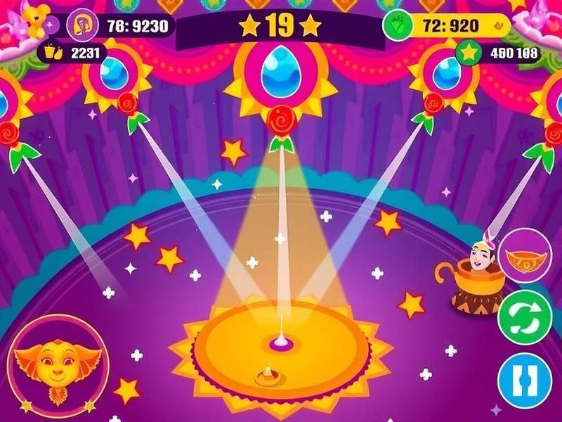 Colva Pop Party gameplay screenshot showing colorful interface