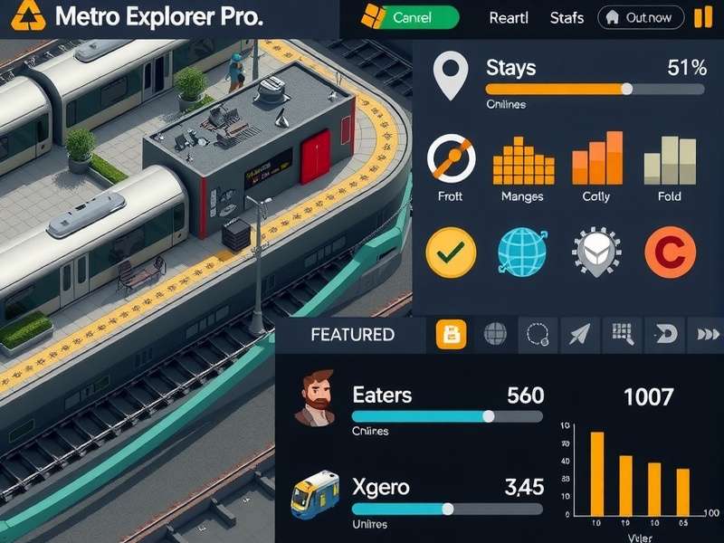 Metro Explorer Pro management interface showing statistics and metrics