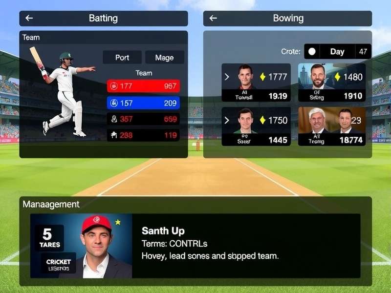 Cricket Legends IN bowling control interface