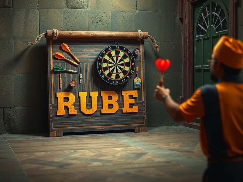 Traditional Indian dart game historical depiction