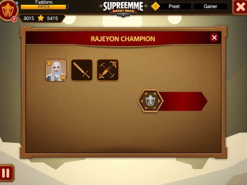 Supreme Rajput Mace Champion faction selection screen