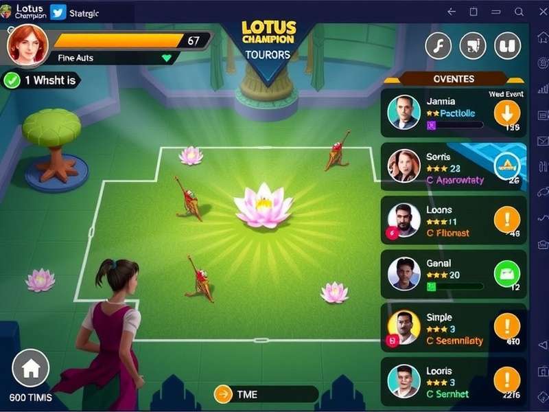 Lotus Champion visual design showcasing Indian art influences