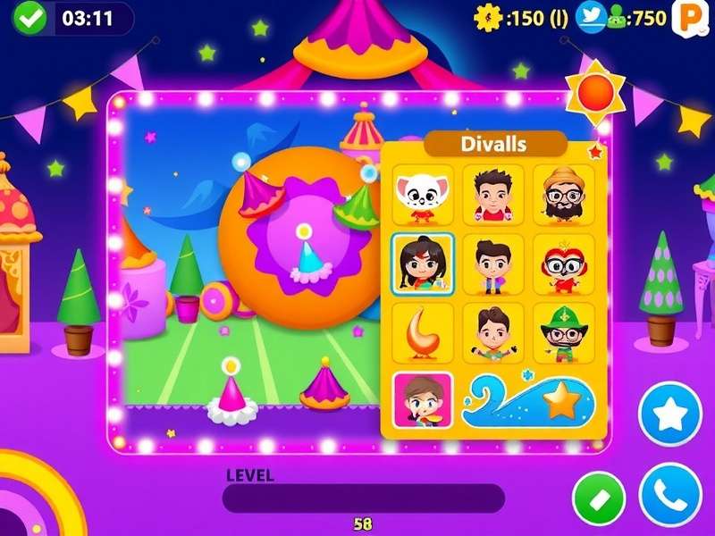 Colva Pop Party character collection screen