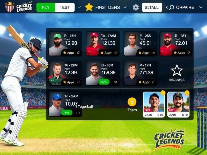 Cricket Legends IN gameplay screenshot showing batting interface