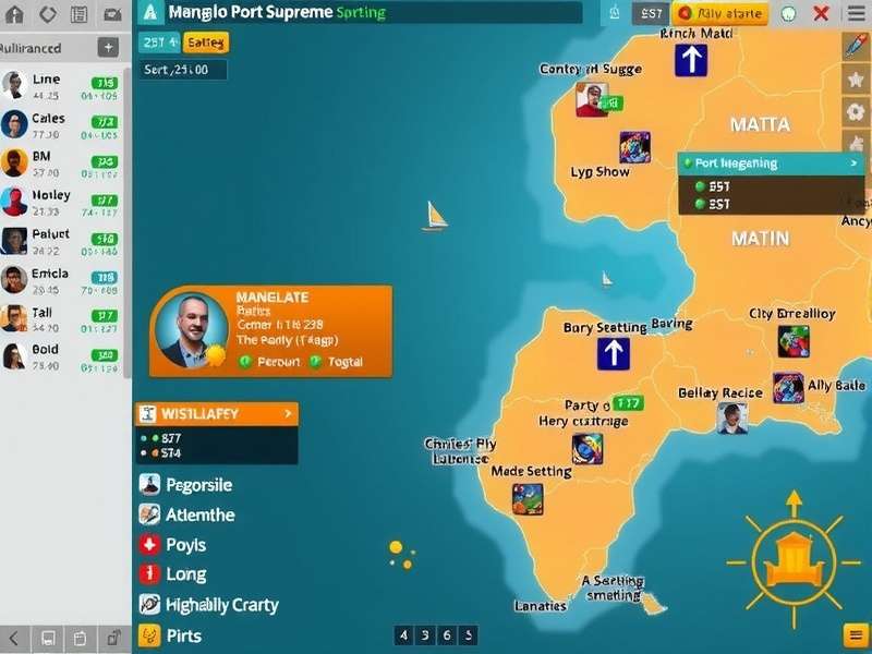 Mangalore Port Supreme gameplay screenshot showing port management interface