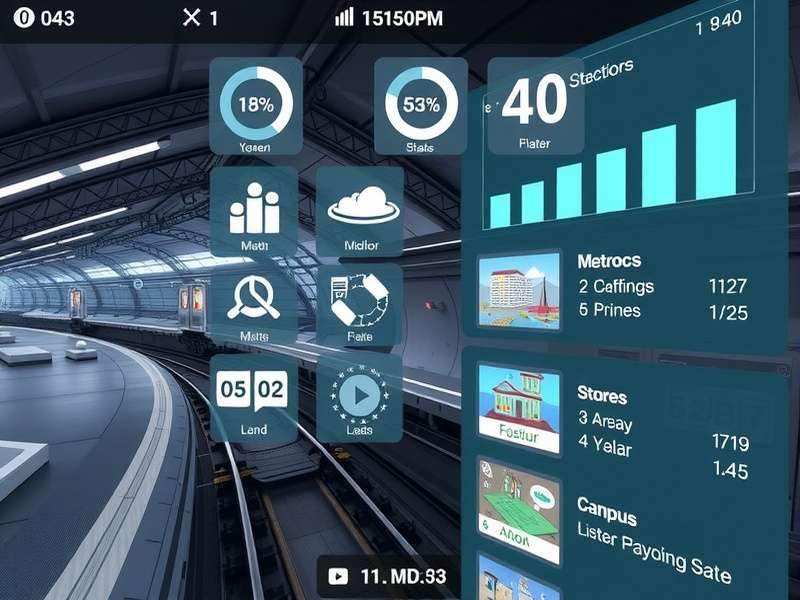 Metro Explorer Pro gameplay screenshot showing detailed metro station