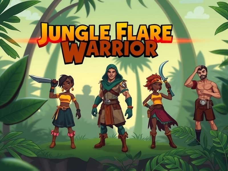 Jungle Flare Warrior character lineup showing main hero and supporting characters