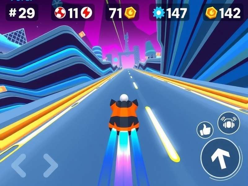 Nutmeg Niagara Bolt gameplay screenshot showing vibrant racing environment