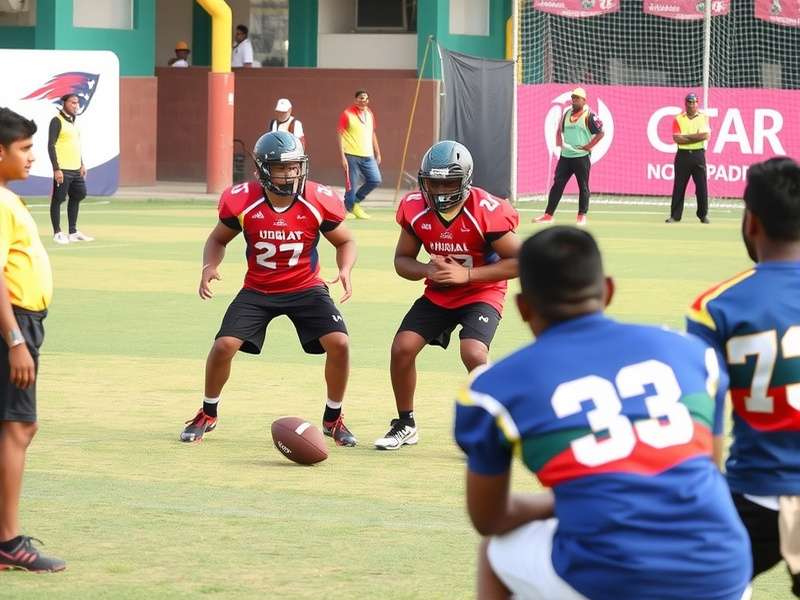NFL India Gridiron Glory coaching session explaining game rules