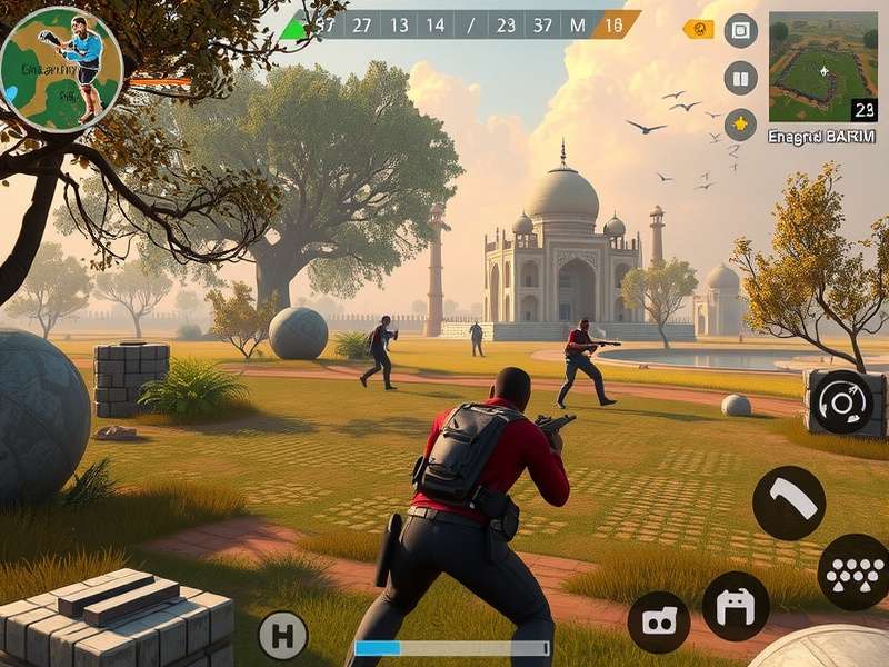 Bharatiya BGMI Hero gameplay screenshot showing Indian landscapes