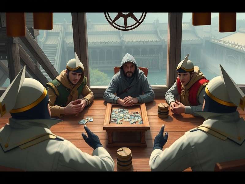 Sevens Conqueror card game setup with players