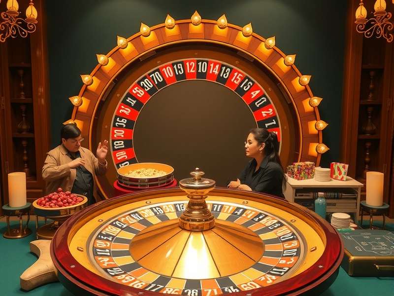 Bollywood Roulette wheel with various betting options visible