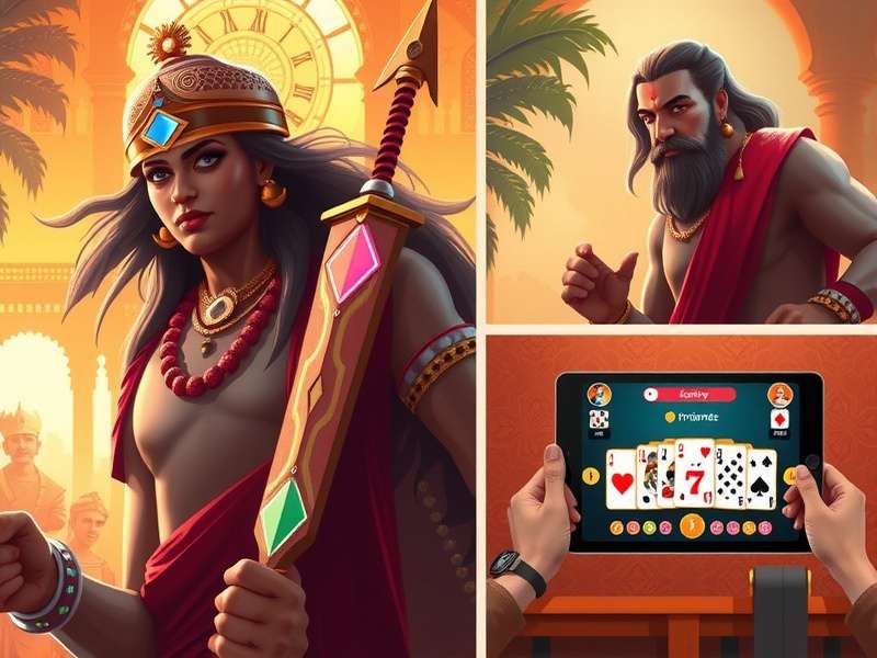 Modern digital Teen Patti interface