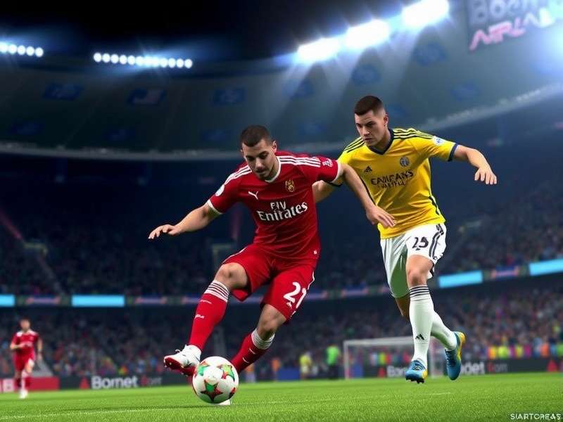 FIFA Soccer gameplay screenshot showing realistic graphics