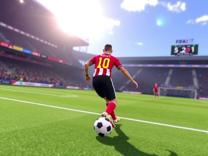 Wii FIFA Soccer 12 Gameplay screenshot showing a striker taking a shot on goal
