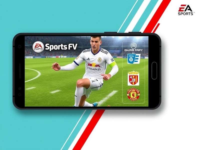 EA Sports FC Mobile gameplay on a high-end smartphone showing a stunning in-match scene