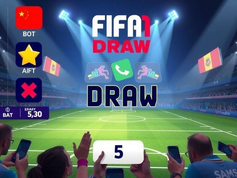 FIFA World Cup Draw Ceremony with officials drawing team names