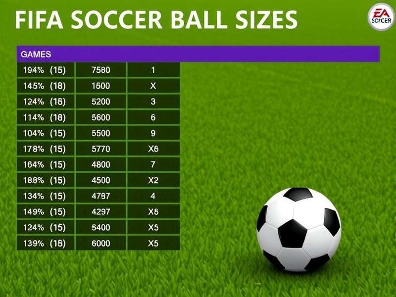 Comparison of FIFA size 3, size 4, and size 5 soccer balls on a green field