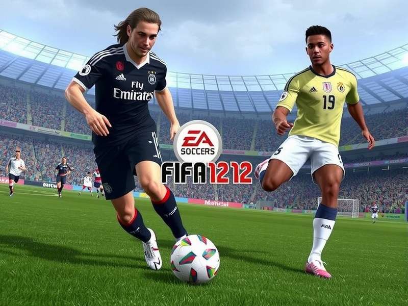 FIFA Soccer 12 PSP gameplay screenshot showing realistic football action